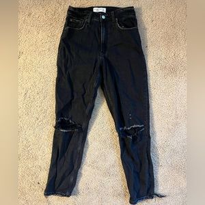 black abercrombie curve love mom jeans